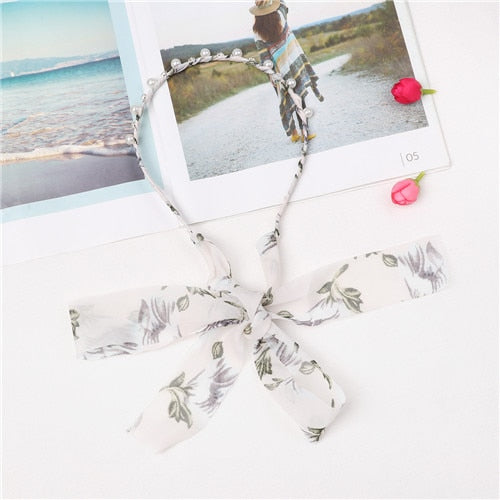 2019 Fashion Handmade Crystal Pearl Beaded Hair Band Girl Women Headwear Hair Accessories Headwear Pearl Flower Headband