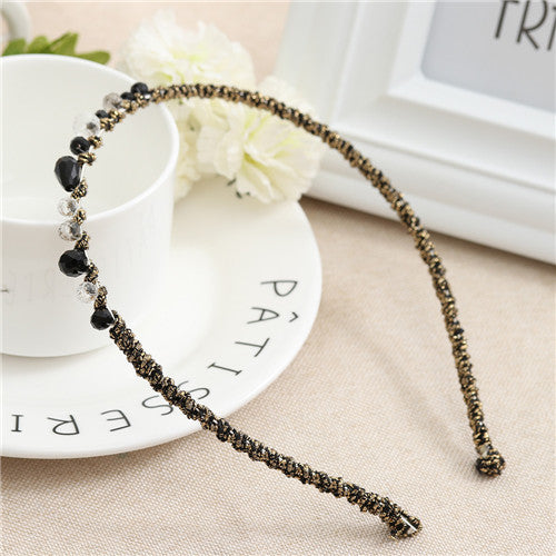 2019 Fashion Handmade Crystal Pearl Beaded Hair Band Girl Women Headwear Hair Accessories Headwear Pearl Flower Headband