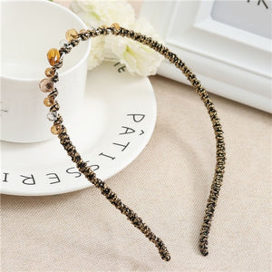 2019 Fashion Handmade Crystal Pearl Beaded Hair Band Girl Women Headwear Hair Accessories Headwear Pearl Flower Headband