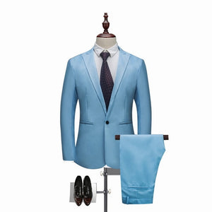 2019 Men's Blazer Suit Sets Wedding Business Groomsman Dress Suit Pants Vest Sets Male Blazers Slim Suits Jacket Pants Formal