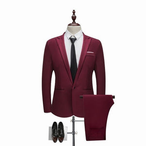 2019 Men's Blazer Suit Sets Wedding Business Groomsman Dress Suit Pants Vest Sets Male Blazers Slim Suits Jacket Pants Formal