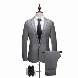 2019 Men's Blazer Suit Sets Wedding Business Groomsman Dress Suit Pants Vest Sets Male Blazers Slim Suits Jacket Pants Formal