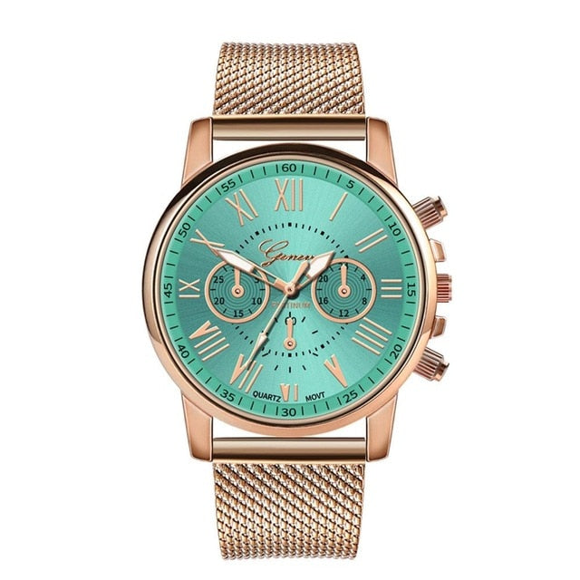 2019 New Woman Watches Analog Gold Dial Simple Ladies Quartz Wristwatch Featured Alloy Strap Top Brand Clock Horloge Dames@40
