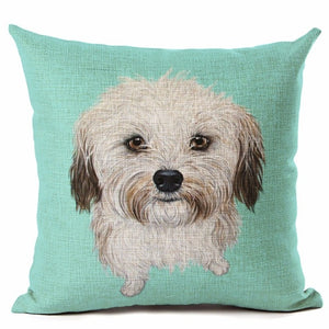 Big Head DOG Printed Linen Cotton Cushion Cover Square Home Decor Homeware Throw Pillow Cases Bedroom Sofa Decorative Cojines