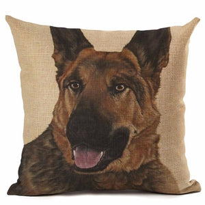 Big Head DOG Printed Linen Cotton Cushion Cover Square Home Decor Homeware Throw Pillow Cases Bedroom Sofa Decorative Cojines