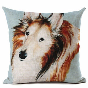 Big Head DOG Printed Linen Cotton Cushion Cover Square Home Decor Homeware Throw Pillow Cases Bedroom Sofa Decorative Cojines